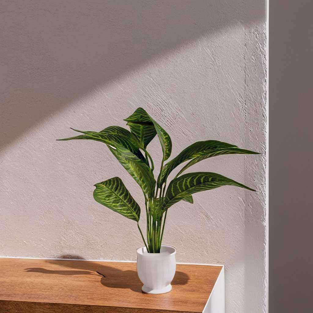 Artificial Plants with Pot Showcase Decoration Plants Leaf | Fake Plant | Artificial Plants for Home Decor Office Gifting Plants Decorative Potted Plants (RV-AP24) - Image 3