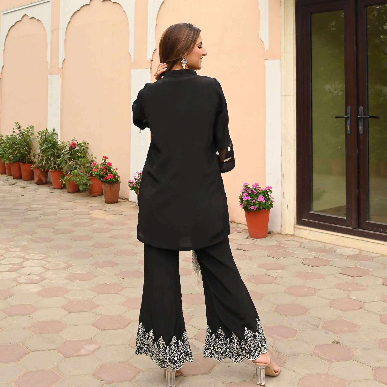 Flower Power ? Embroidered & Printed Cotton Dress for Women (XL) - Image 4