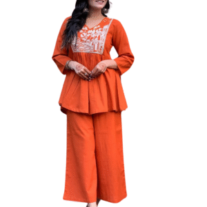 Classic Meets Contemporary ? Women's Embroidered Kurta Set (L)